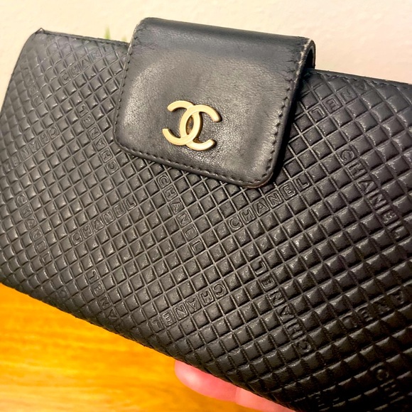COPY - CHANEL Lambskin Diamond Quilted Black Large Wallet π― AUTHENTIC - Picture 3 of 16